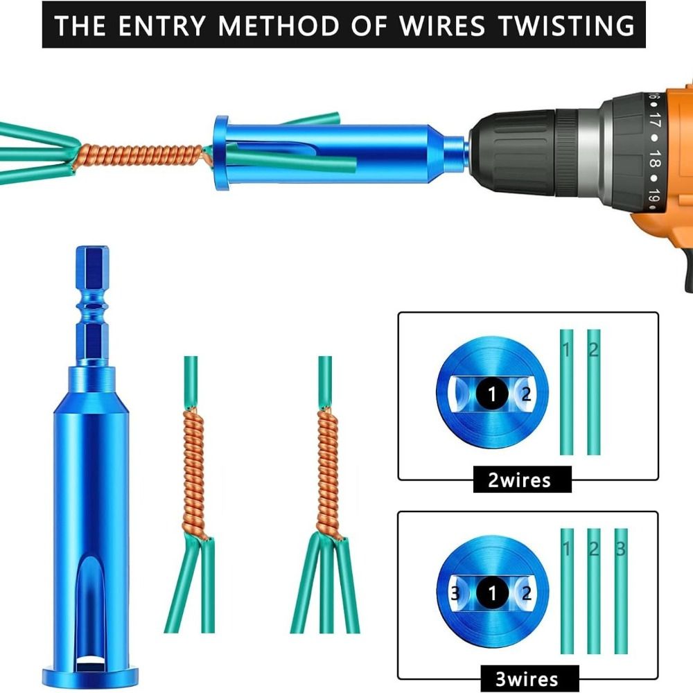 1/4 бита скручиватель проводов шестигранный хвостовик кабельный стриппер зачистка намотка простая установка