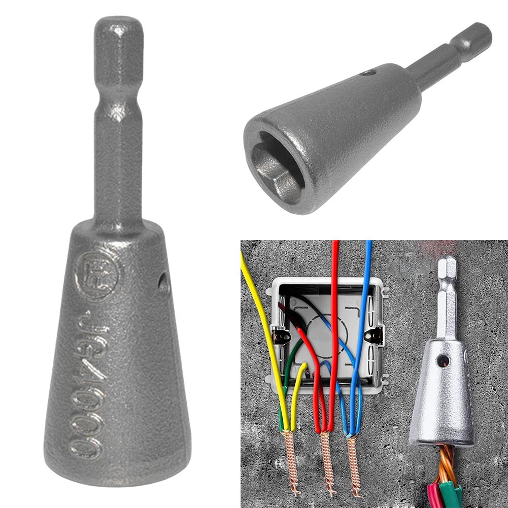 Электрик быстро скручивает провода шестигранная ручка скручивающее устройство для кабеля электрический скручиватель кабеля для дрелей-шуруповертов серебряный